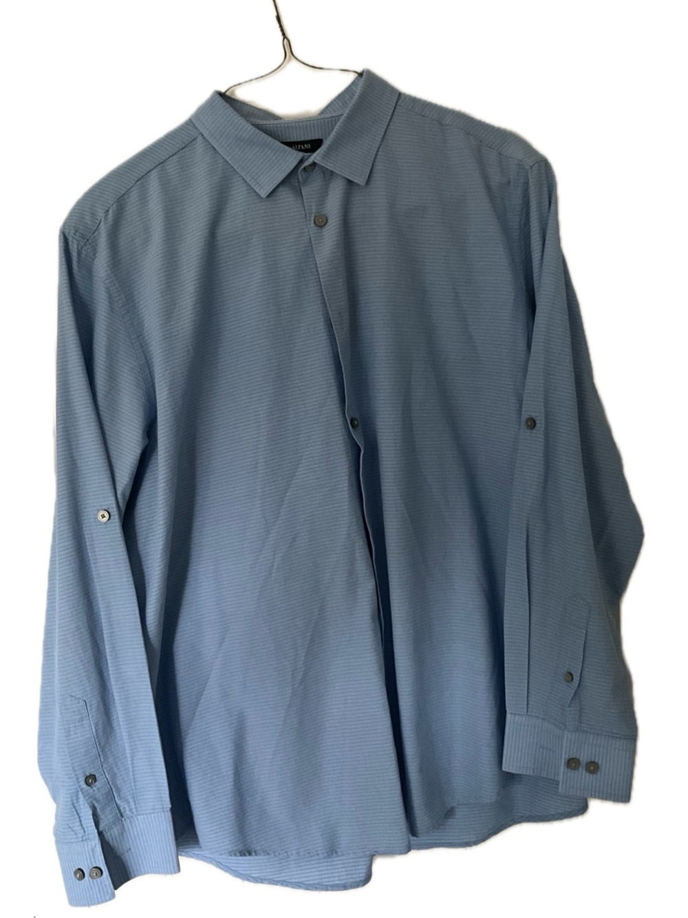 Alfani Men's Pale Blue Button-Up Dress Shirt